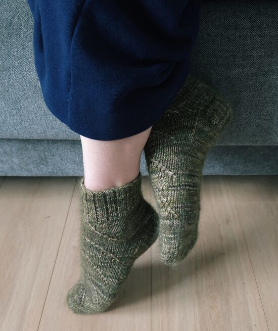 Meža zaļās vilnas zeķes no merino vilnas